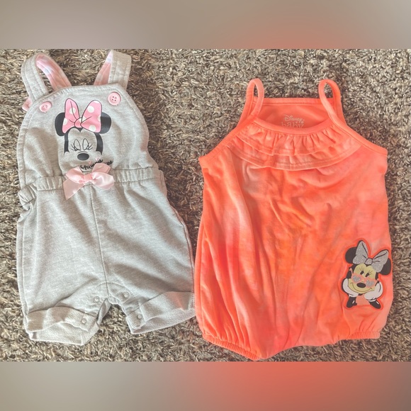 Disney Other - Disney baby Minnie Mouse 3-6 month summer rompers